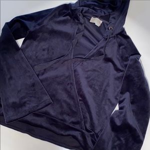 NWT- Saturday Sunday Blue velour hoodie